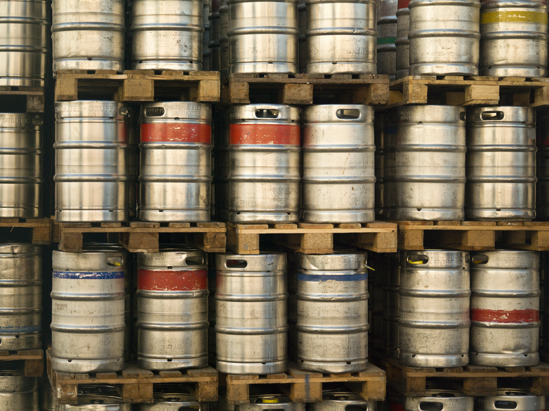 Europe, Germany, Bavaria, View Of Beer Barrels